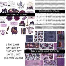 Dark Academia Doodle Patchwork Set