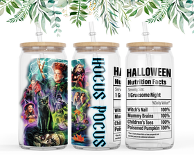 Hocus Pocus UV DTF 16oz Libbey wrap