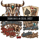 Denim Days UV DTF Decal sheets 15 Designs available