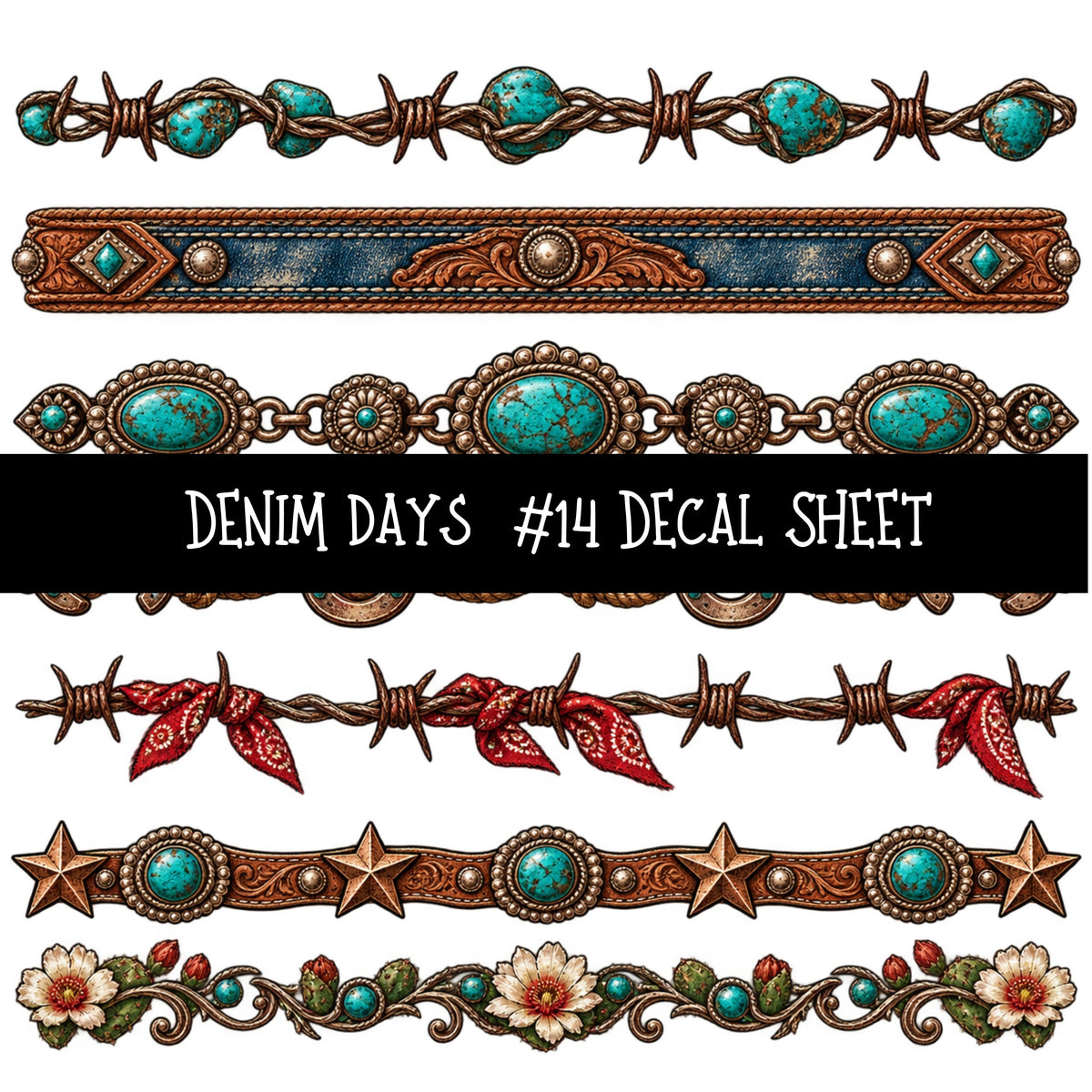 Denim Days UV DTF Decal sheets 15 Designs available
