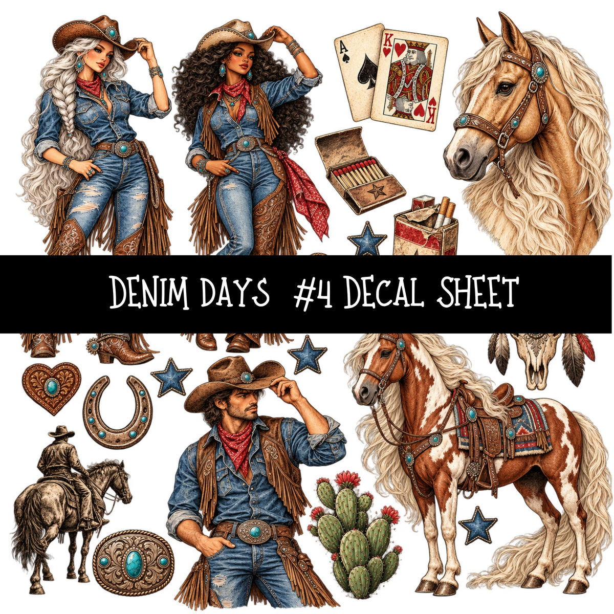 Denim Days UV DTF Decal sheets 15 Designs available