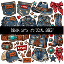 Denim Days UV DTF Decal sheets 15 Designs available