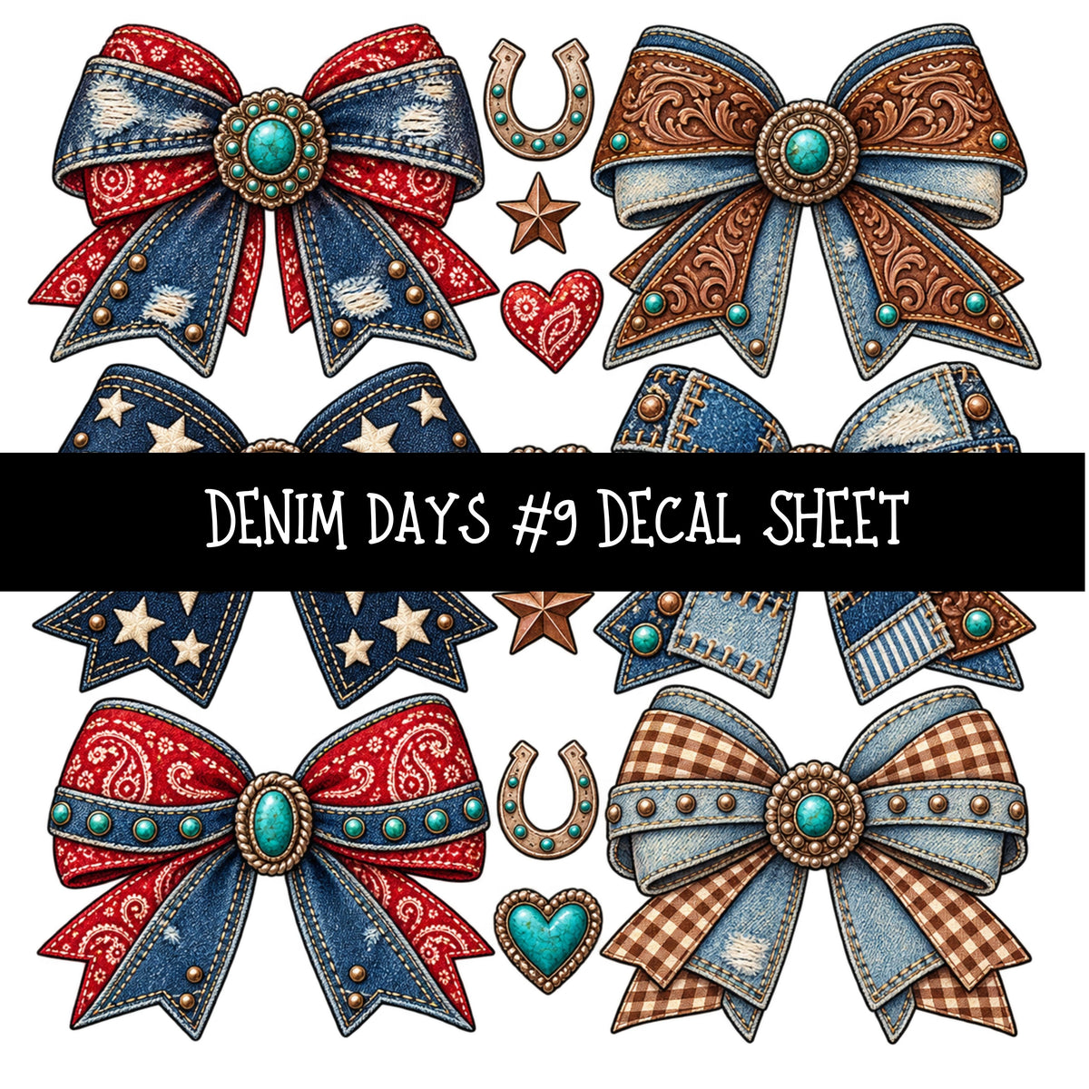 Denim Days UV DTF Decal sheets 15 Designs available