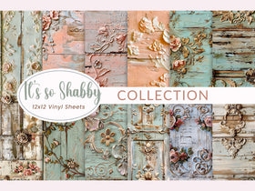 It's so Shabby Collection 12x12 Vinyl Sheets- 12 Designs Available
