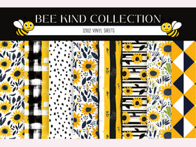 Bee Kind Collection 12x12 Vinyl Sheets- 8 Designs Available