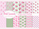 Pink Summer Collection 12x12 Vinyl Sheets- 12 Designs Available
