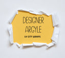 Designer Argyle UV DTF wraps 4 colors and 2 sizes to choose from