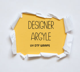 Designer Argyle UV DTF wraps 4 colors and 2 sizes to choose from