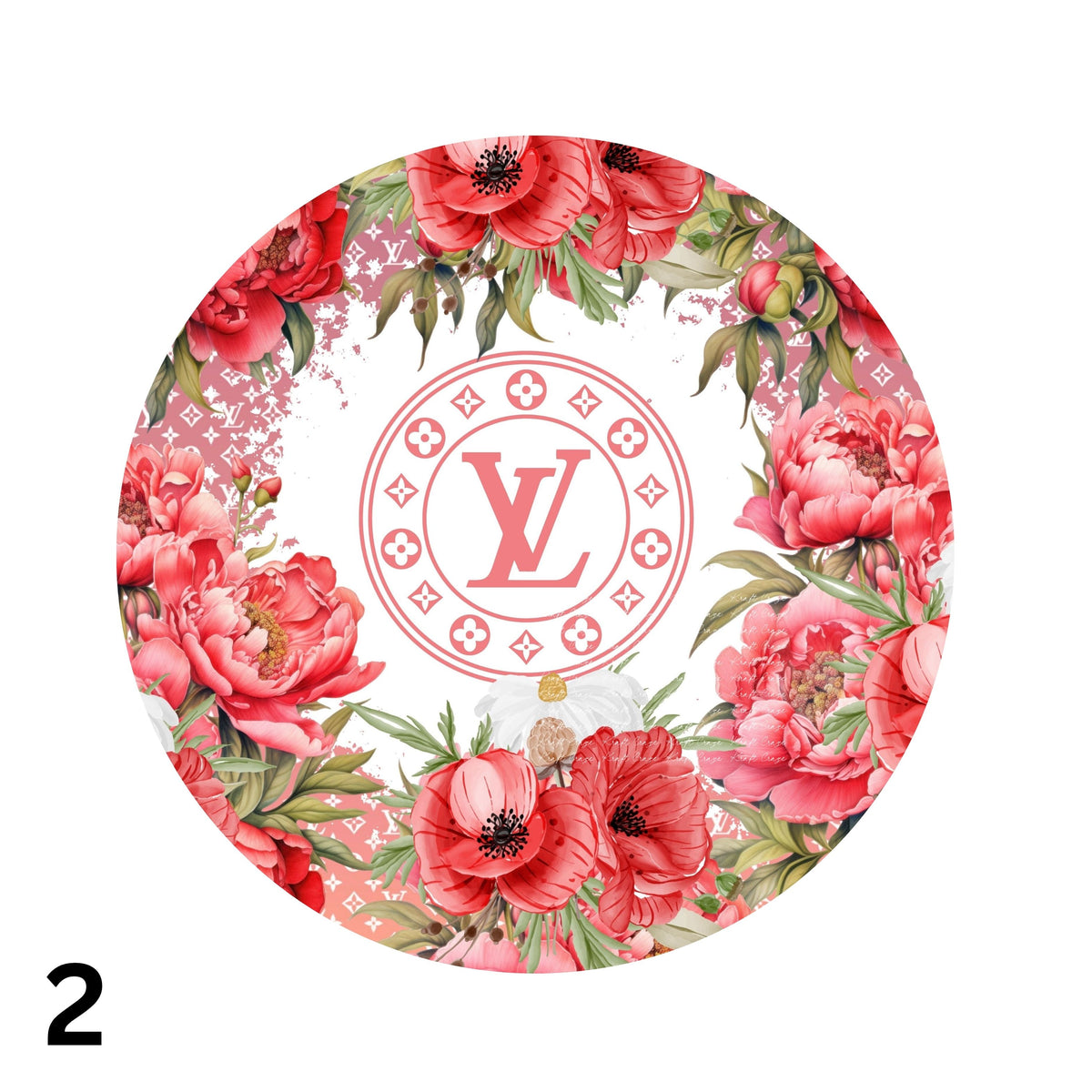 Designer Floral Tumbler Butt UV DTF Decals-6 Designs and 5 Sizes