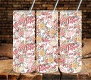 Diet Pepper Floral Vinyl tumbler wraps (