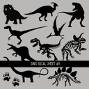 Dino - Uvdtf Decal Sheets ( 4 options)
