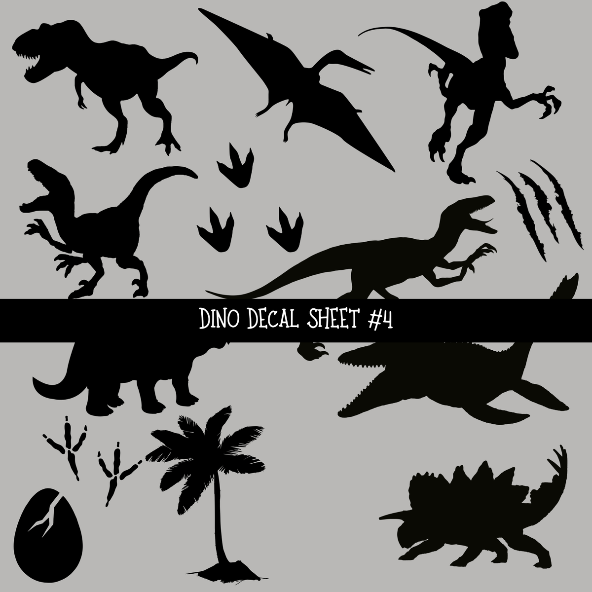 Dino - Uvdtf Decal Sheets ( 4 options)