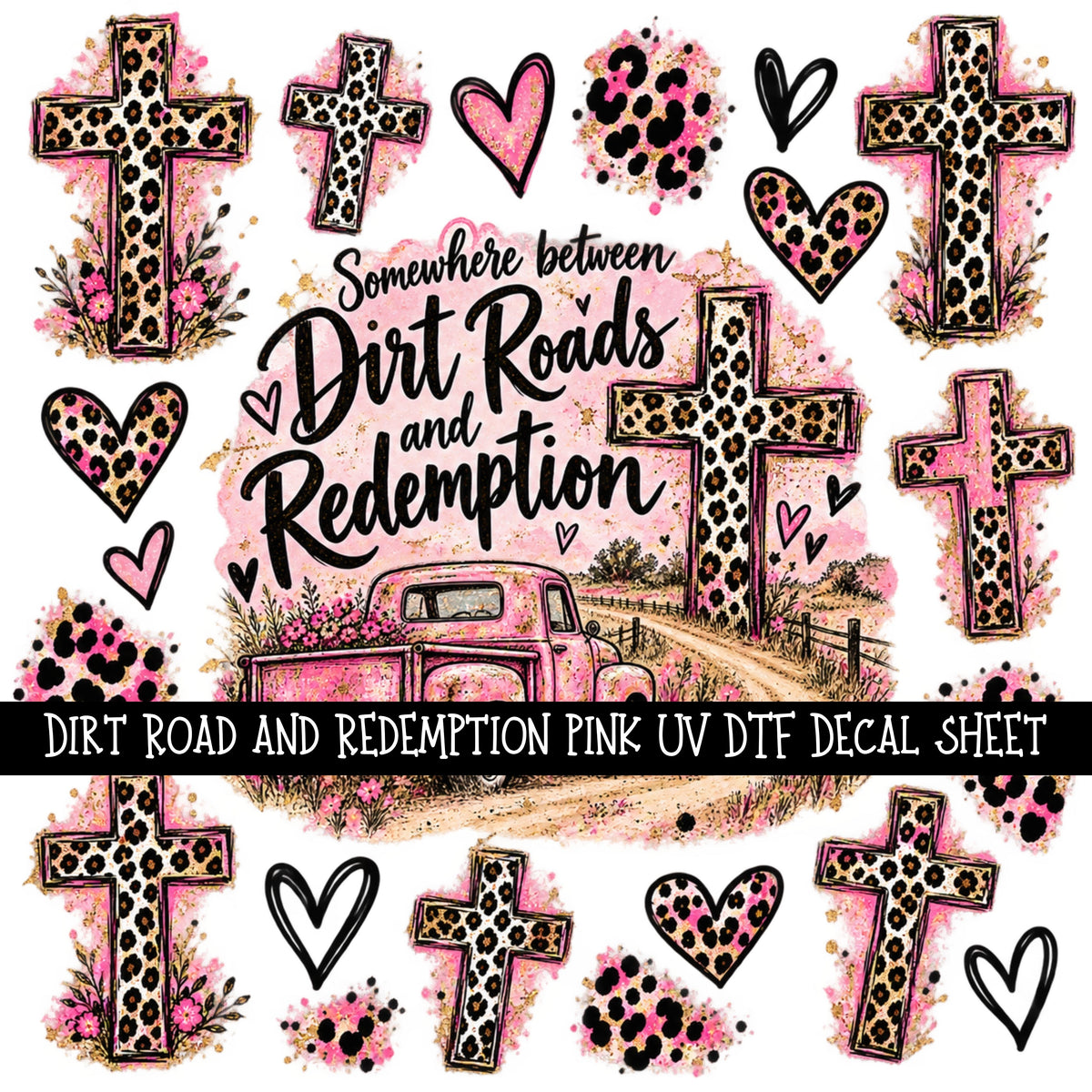 Dirt Road and Redemption UV DTF Decal sheet