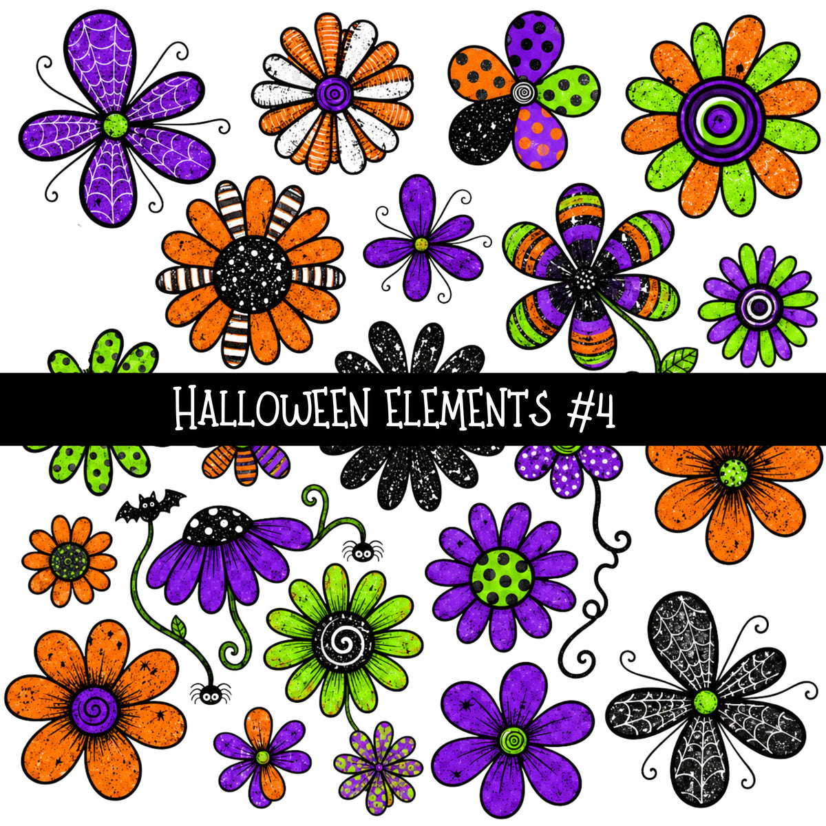 Distressed Halloween Elements UV DTF Decal sheets 10 Designs available