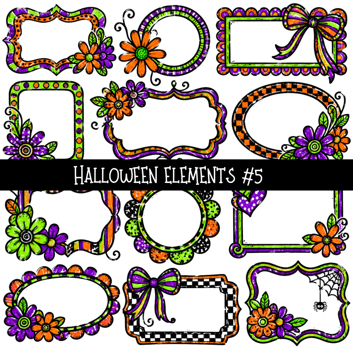 Distressed Halloween Elements UV DTF Decal sheets 10 Designs available
