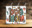 Dog Mom Leopard Vinyl Tumbler wrap