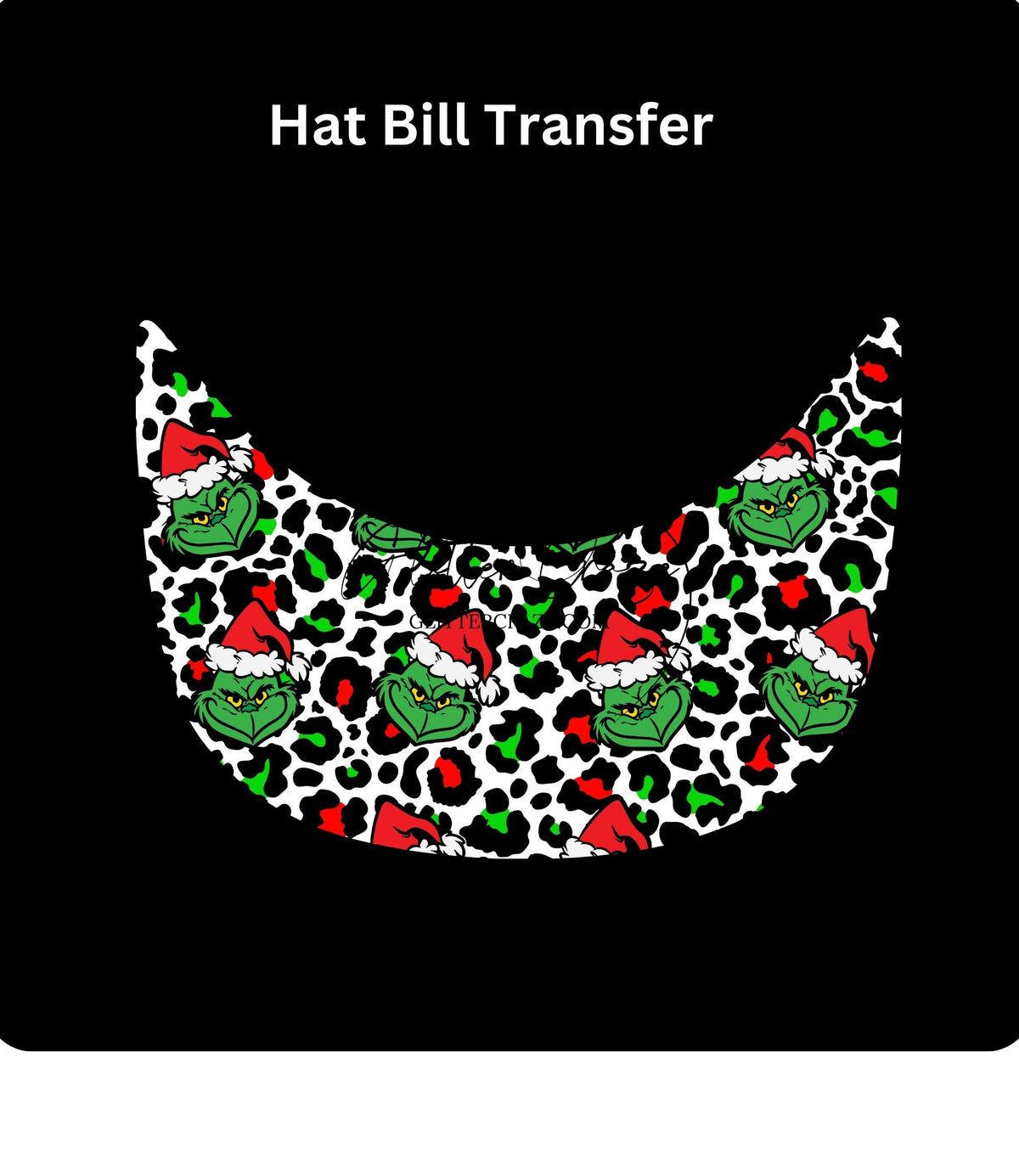 Leopard Grinch Hat Bill Transfer