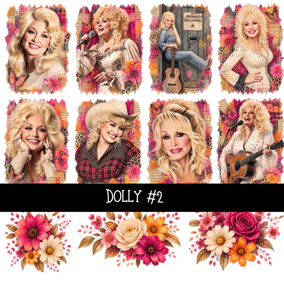 Dolly Torn Pages UV DTF Decal sheets 4 Designs available