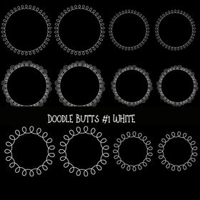 Doodle Butts UV DTF Decal sheets 6 design sheets available in 2 colors