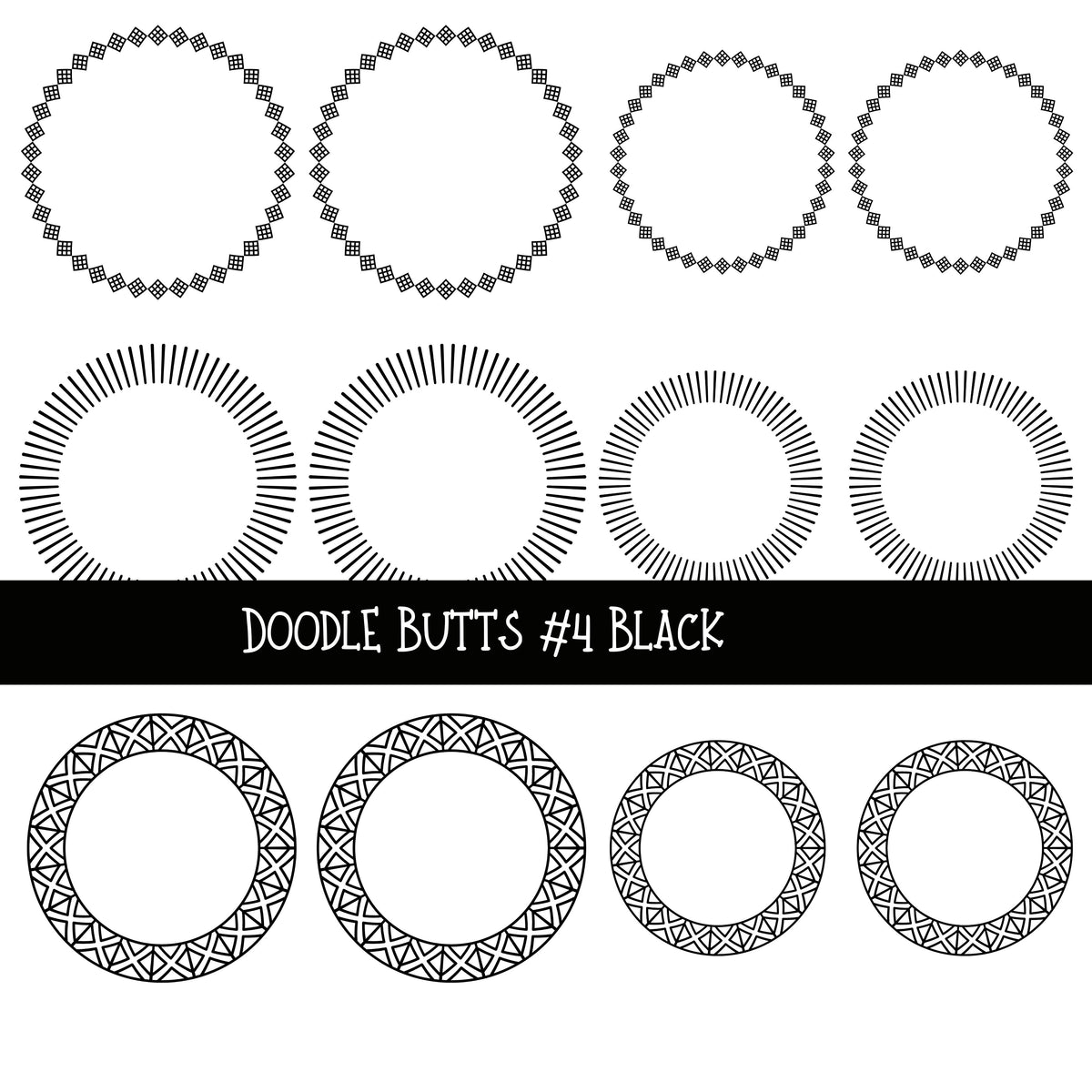 Doodle Butts UV DTF Decal sheets 6 design sheets available in 2 colors