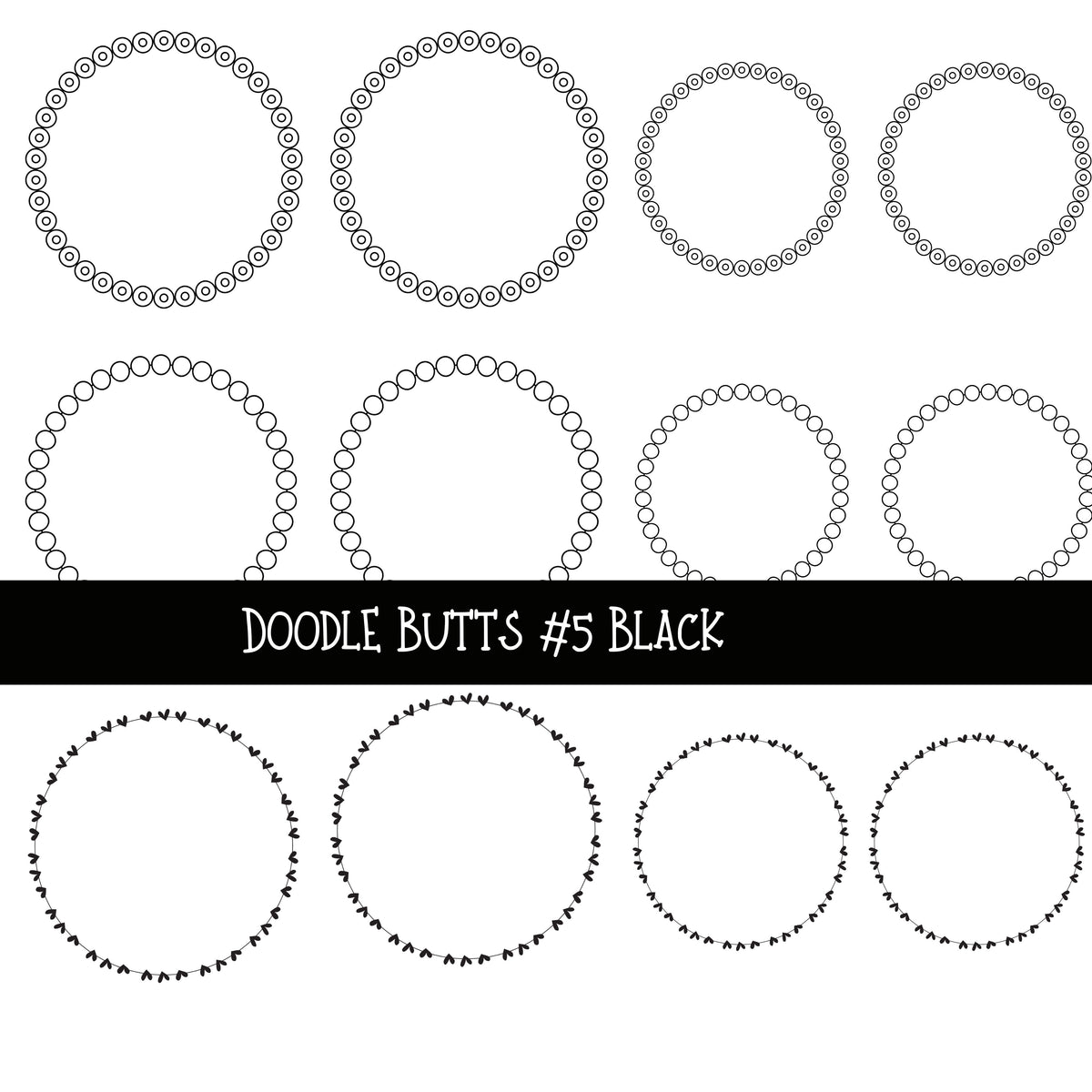 Doodle Butts UV DTF Decal sheets 6 design sheets available in 2 colors