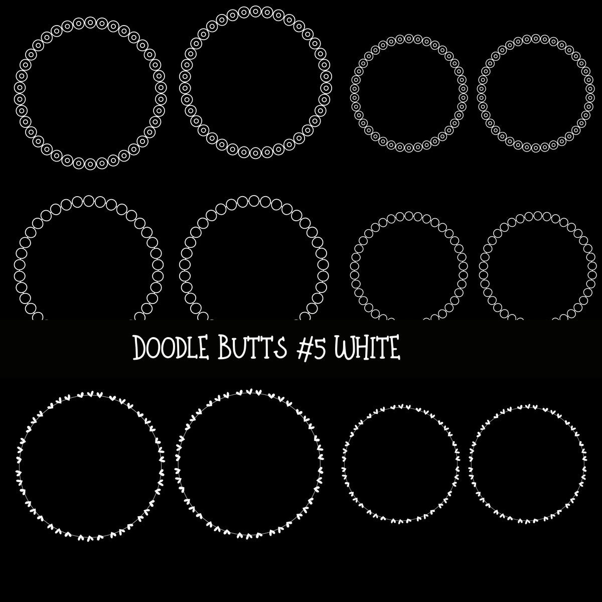 Doodle Butts UV DTF Decal sheets 6 design sheets available in 2 colors