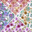 Doodle Flowers Vsplit Precut Vinyl