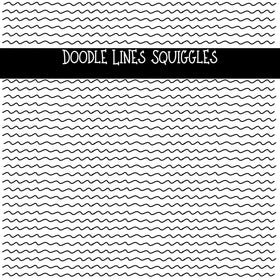 Doodle Lines Squiggles UV DTF Decal sheet