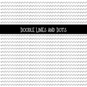 Doodle Lines and Dots UV DTF Decal sheet