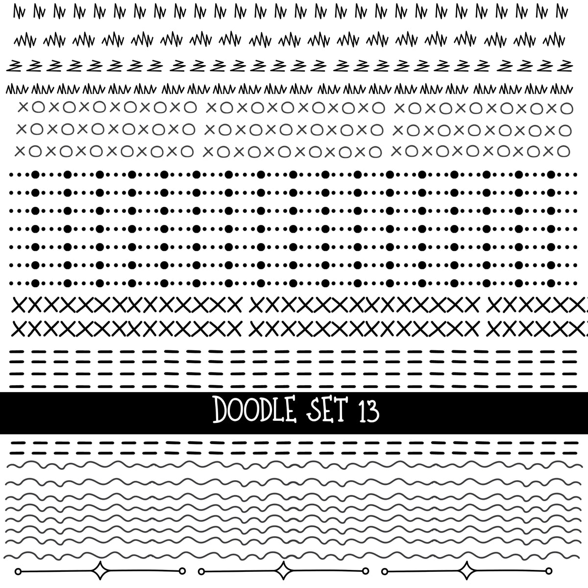 Patchwork Doodle lines Collection UV Decal sheets 14 designs 2 colors