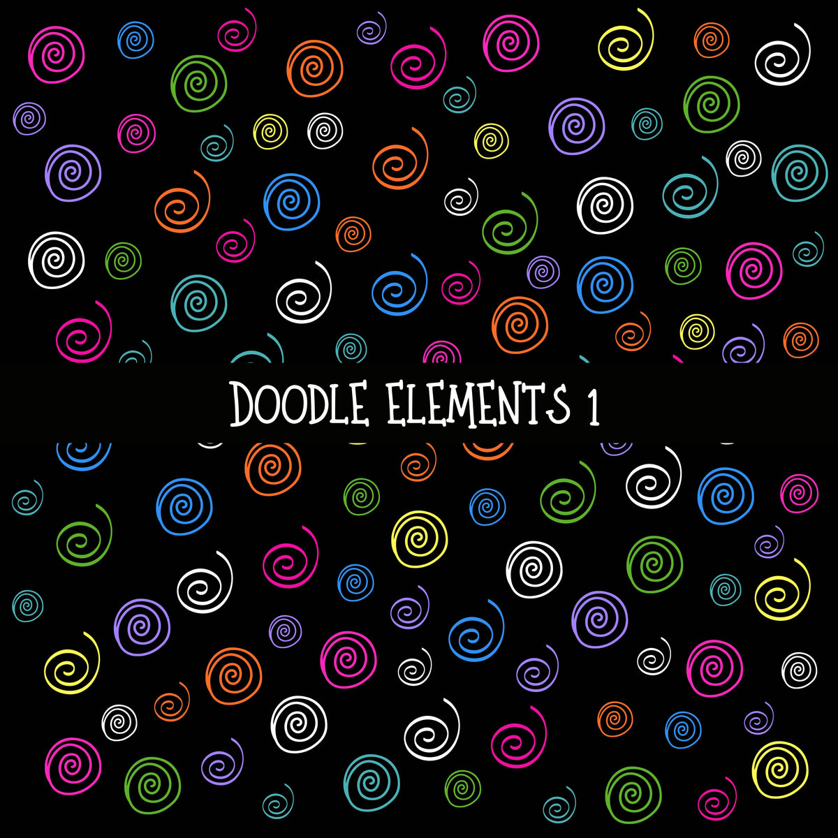 Doodle Elements UV DTF Decal sheets 11 Design Options
