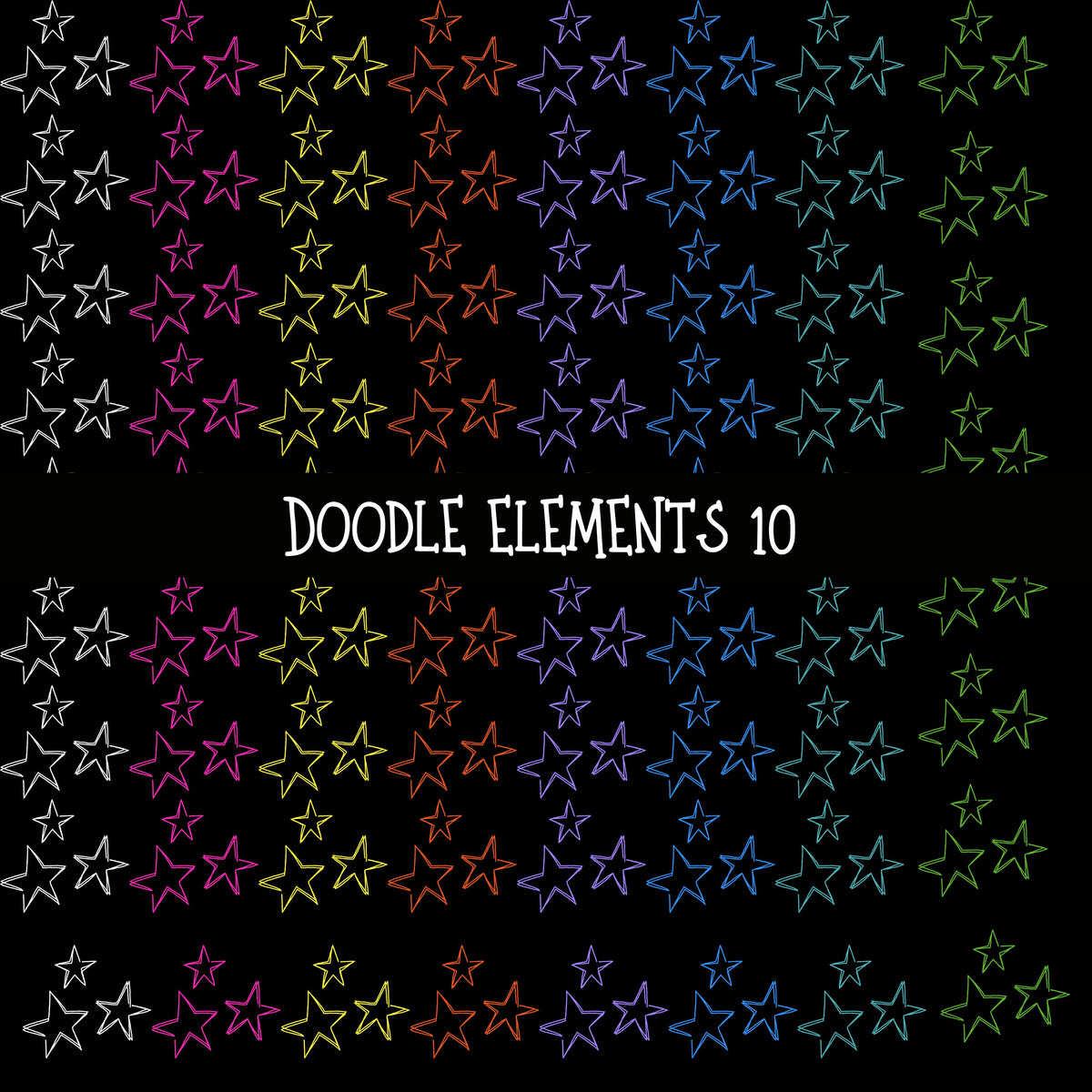 Doodle Elements UV DTF Decal sheets 11 Design Options