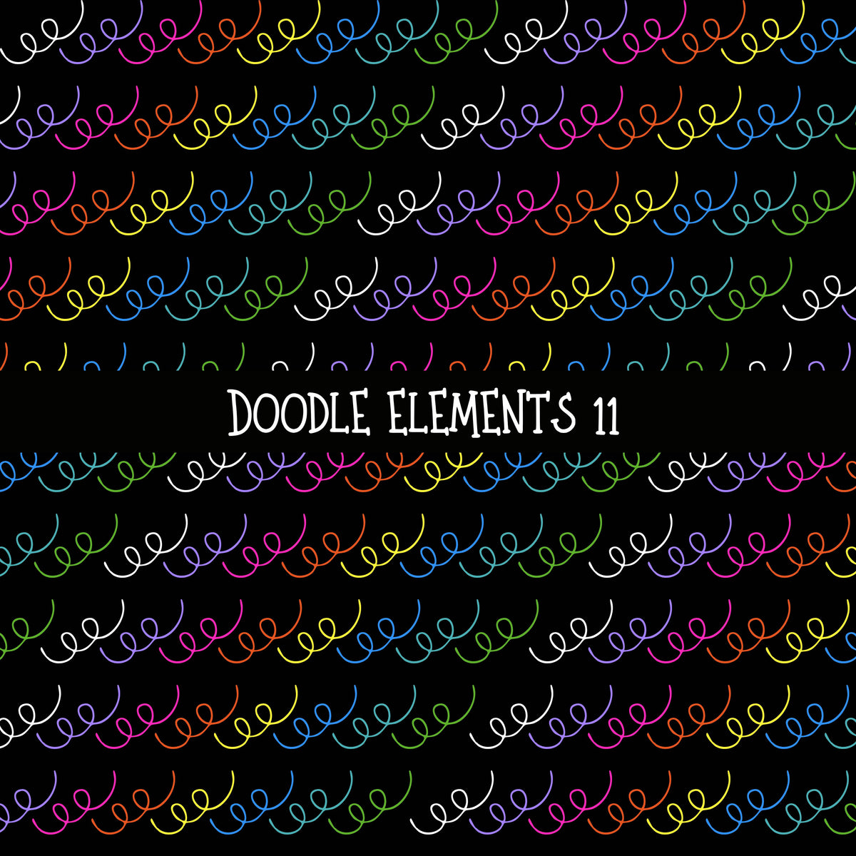 Doodle Elements UV DTF Decal sheets 11 Design Options