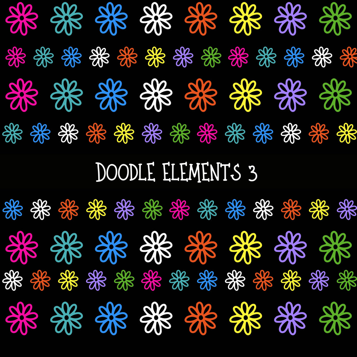 Doodle Elements UV DTF Decal sheets 11 Design Options