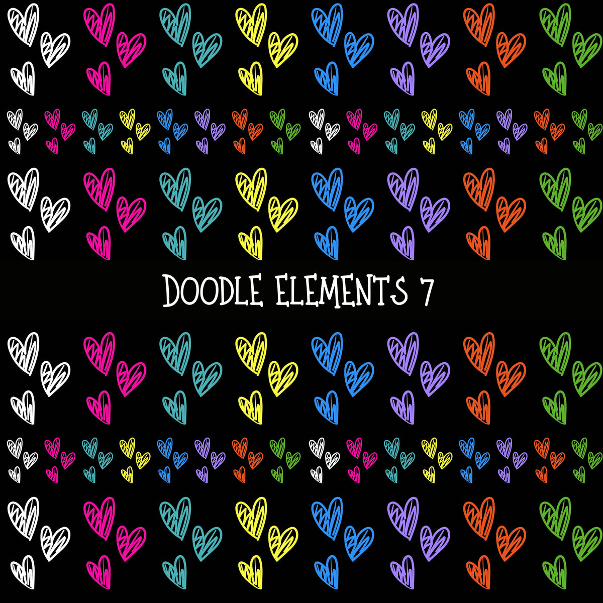 Doodle Elements UV DTF Decal sheets 11 Design Options