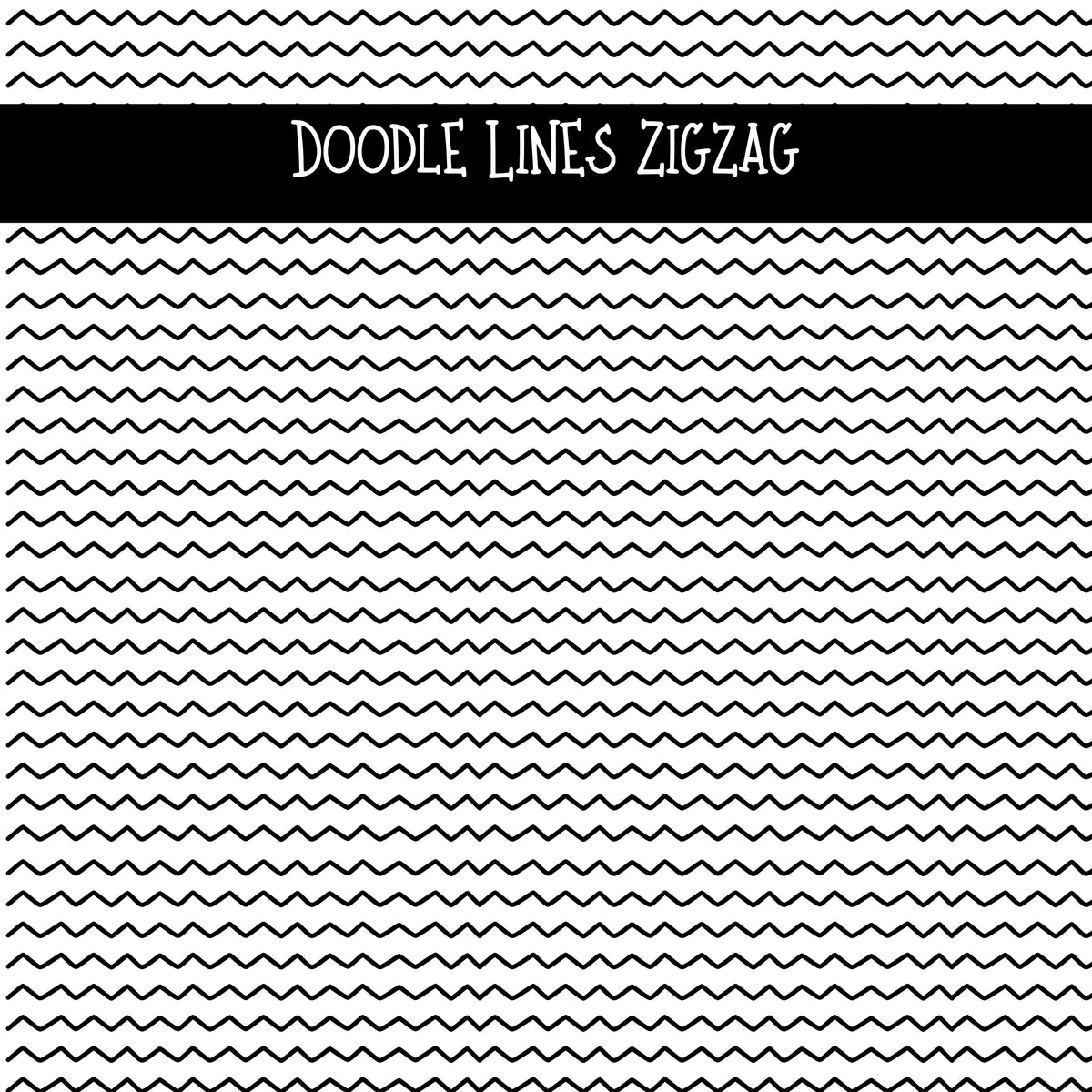 Doodle Lines Zigzag UV DTF Decal sheet
