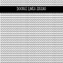Doodle Lines Zigzag UV DTF Decal sheet