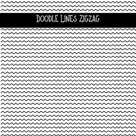 Doodle Lines Zigzag UV DTF Decal sheet