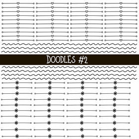 Doodles Collection UV Decal sheets 12 designs 2 colors