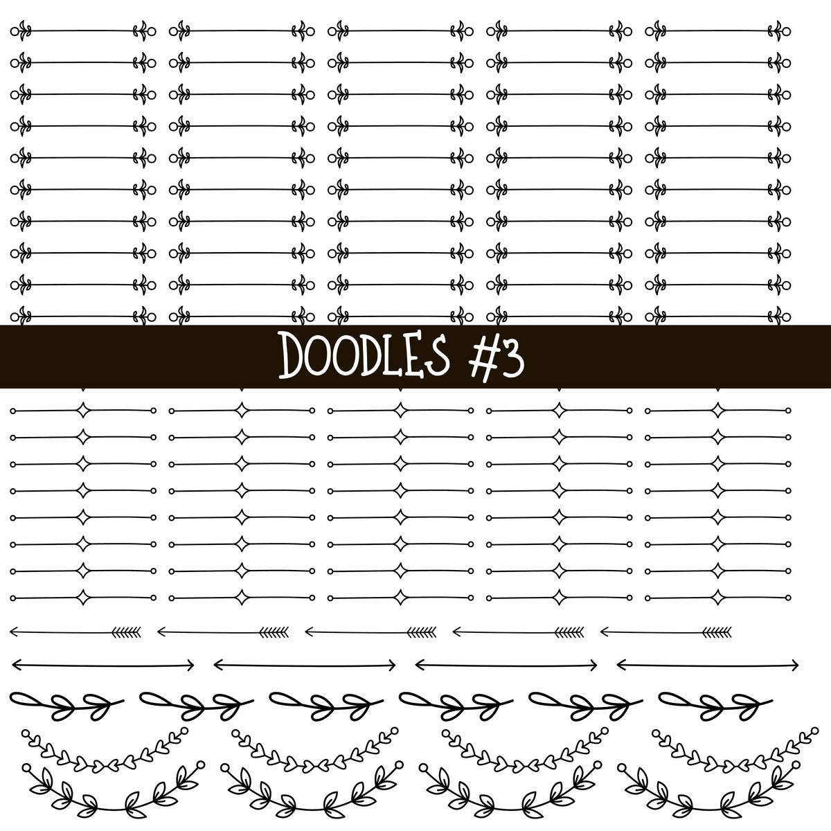Patchwork Doodle lines Collection UV Decal sheets 14 designs 2 colors