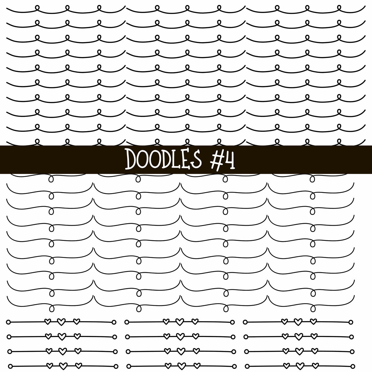 Patchwork Doodle lines Collection UV Decal sheets 14 designs 2 colors