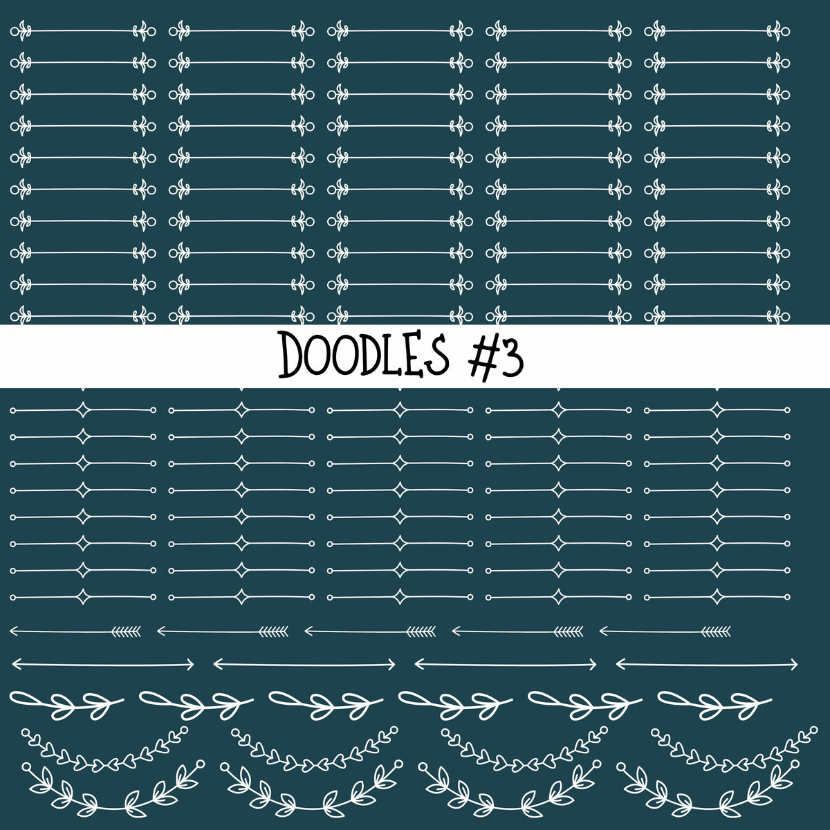 Patchwork Doodle lines Collection UV Decal sheets 14 designs 2 colors