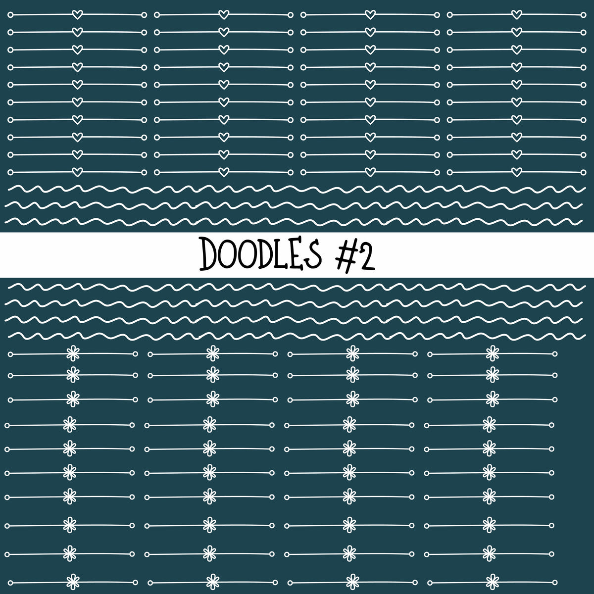 Patchwork Doodle lines Collection UV Decal sheets 14 designs 2 colors