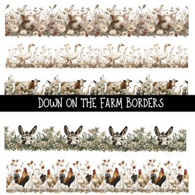 Down on the Farm Borders UV DTF Decal sheet