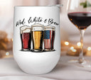 Red white and brew UV DTF Decals