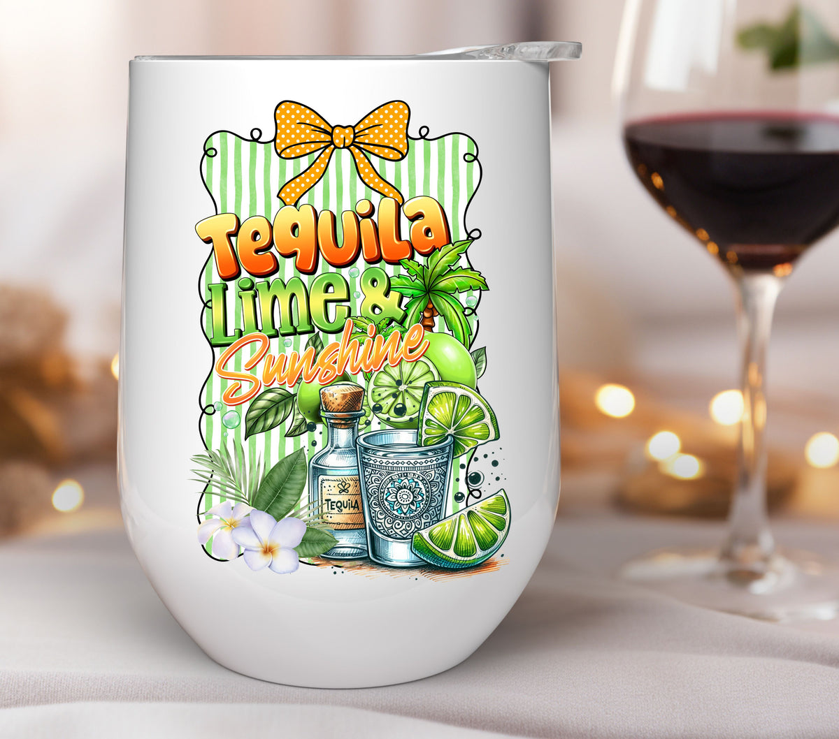 Tequila Lime and Sunshine UV DTF Decals