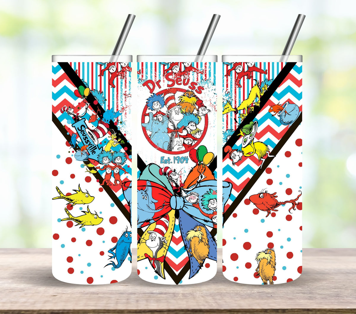 Seuss since 1904 Vsplit  Vinyl tumbler wraps