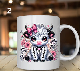 Skeleton Highland  UV DTF Decals 4 designs to choose from