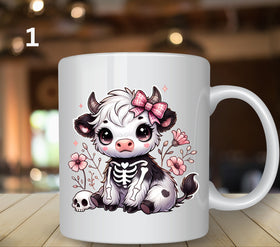 Skeleton Highland  UV DTF Decals 4 designs to choose from