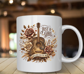 Just a girl who loves country music UV DTF Decals